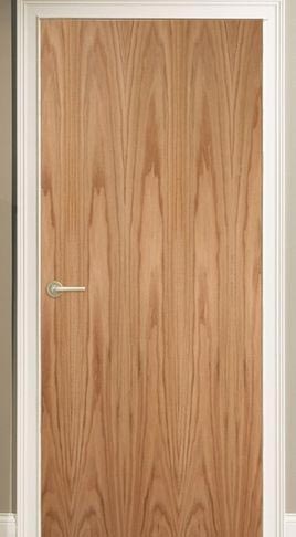 Teak Finish Flush Door