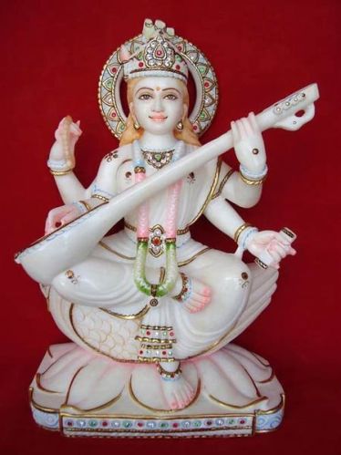Marble Saraswati Statue