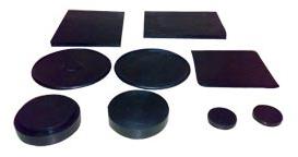Rectangular Rubber Pads, For Industrial, Pattern : Plain
