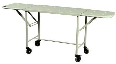 Polished Stainless Steel Hospital Folding Stretcher Trolley, Wheel Size : 0-100mm