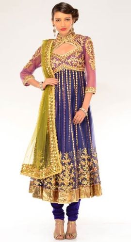 Viva Designer Anarkali, Color : Magenta Blue