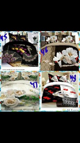 3D Glace Cotton Bed Sheets, For Home, Hotel, Etc., Size : Multisizes