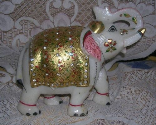 Marble Elephant Statue