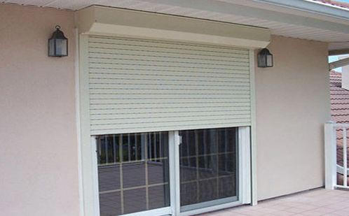Electrical Metal Motorized Rolling Shutter, Color : Grey