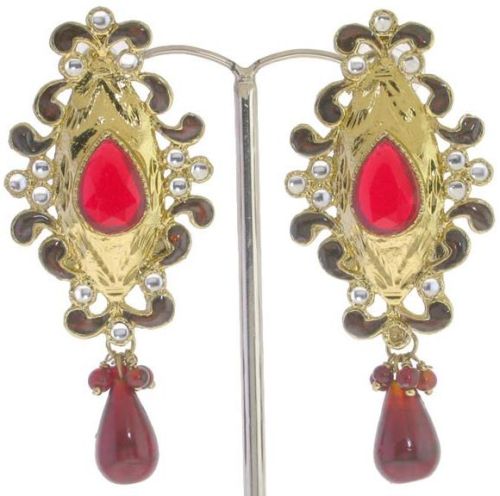 Kundan Meena Earrings