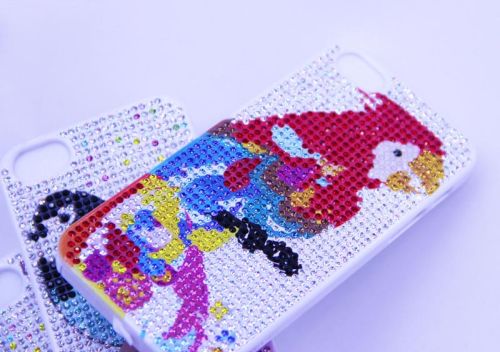 For Iphone 5 Bird Diamond Pattern Shell