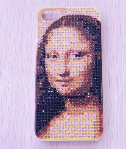 Mona Lisa Diamond Pattern Phone Case, Brand Name : bhc-shopping