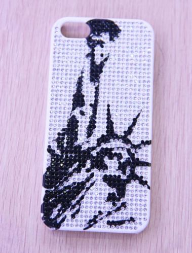 Mobile Case For Iphone 5 Statue Of Liberty Diamond Pattern Case