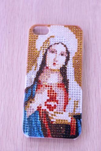 Virgin Mary Diamond Style Mobile Cover, Brand Name : bhc-shopping