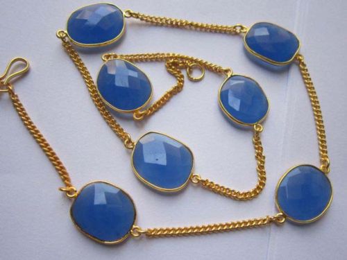 Blue Chalcedony Chain