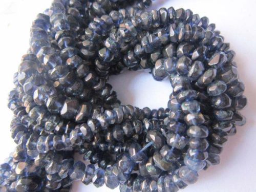 Iolite Faceted Rondell Beads