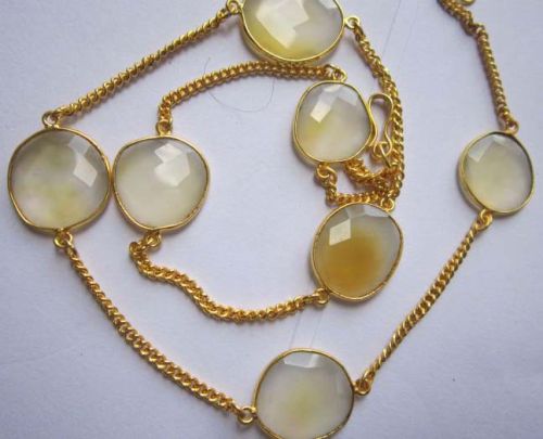 Light Yellow Chlacedony Chain