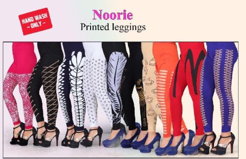 Printed Noorie Leggings, Size : M, XL