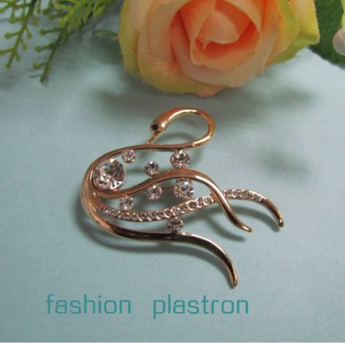 Zinc alloy Gold Swan Jewelry Brooch, Brand Name : Jinming
