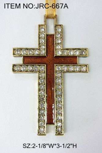 Metal Cross Xmas Ornament