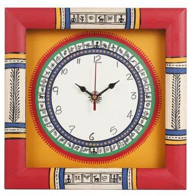 Warli Handpainted Clock