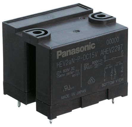 Panasonic 50Hz Power Relays - HEV2aN-P-DC24V, For Automation