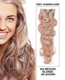 20 Inches Body Wave Clip In Hair Extension