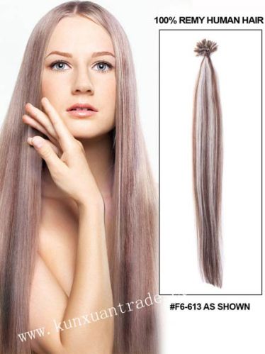 Nail/u Tip Hair Extension, Length : 8-28 inches