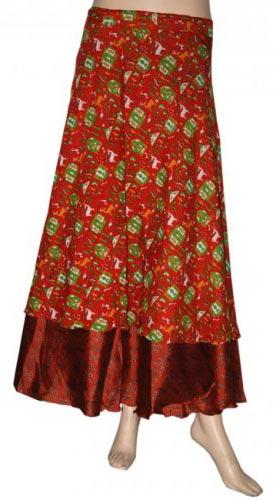 Silk Wrap Around Skirts