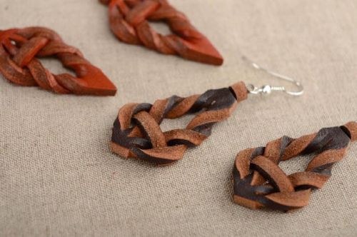 Ladies Leather Earrings