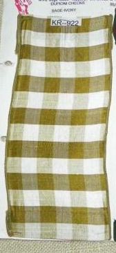 Ivory Plaid Fabric