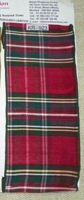 Maroon Plaid Fabric