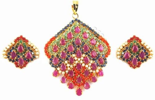 Navaratna Pendants Set