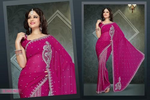 Embroidered sarees, Occasion : Traditional Events