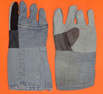 Jeans Leather Hand Gloves