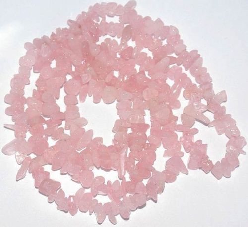 AI-rq-cn Rose Quartz Chip Necklace