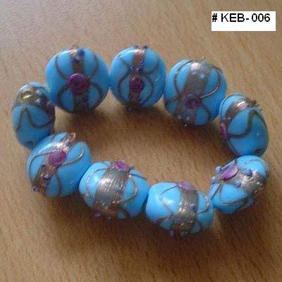 Kakani Glass Gold Stone Beaded Bracelets, Gender : Female