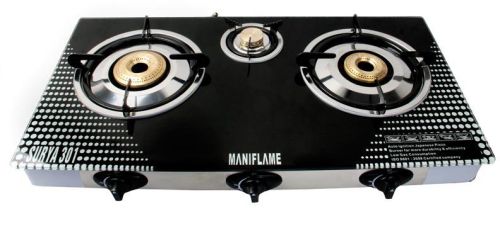 Semi Automatic Brass Three Burner Gas Stove, For Canteen Use, Domestic Use, Feature : High Efficiency Cooking