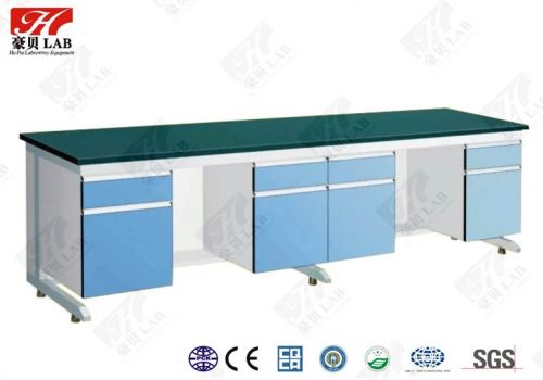 Professional Steel and Wood Wall Bench For Laboratory Use