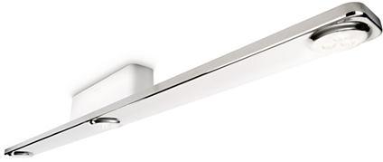 Ceiling Light Triple Vanitas Chrome LED, Length : 78.3 cm