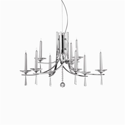 IDEAL LUX CANDLE SP9 Pendant, Packaging Type : CHROME