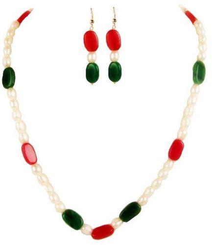 Under 899 Sets Pearls Necklace Earring Set