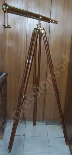 Brass Telescope With Tripod