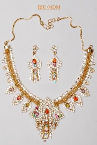 Imitation necklace set, Material : Brass