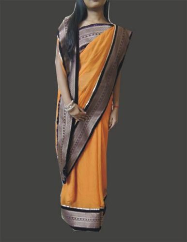 Banarasi Border Chiffon Sarees