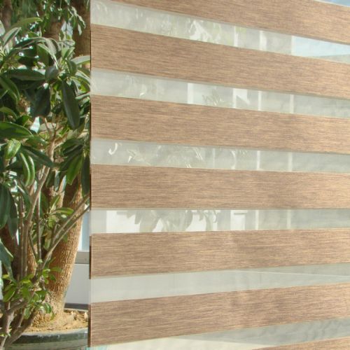 Plain 100% polyester Yuma Zebra Blind Fabric