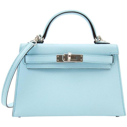 Mini Epsom Bleu Zephyr Shoulder Bag