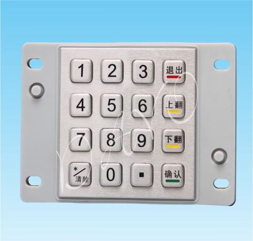 Embedded Stainless Steel ATM Encryption Keyboard, Brand Name : davo