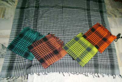 Checked Viscose Scarves, Style : Stripe