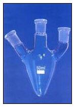 Cylindrical Three Neck Pear Shaped Flasks, For Chemical Laboratory, Capacity : 10 Ml, 25 Ml, 50 Ml, 100 Ml