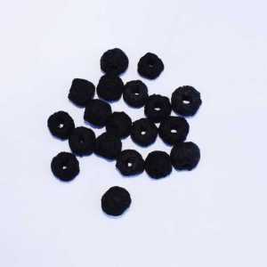 Black Cotton Thread Beads, Size : 10 Mm