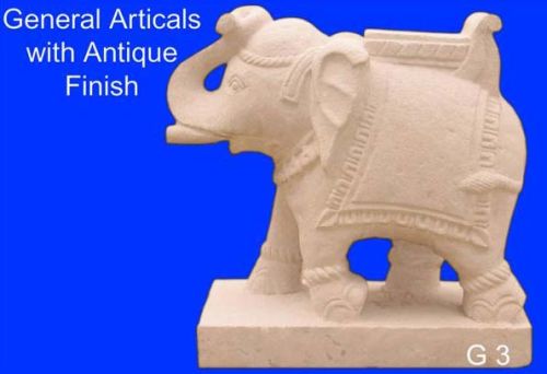 Jodhpur Sandstone Elephant Statues