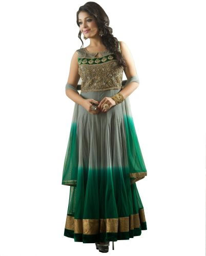 Designer Grey Anarkali Suit