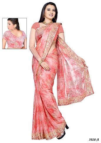 Sulbha Printed Saree, Color : Peach