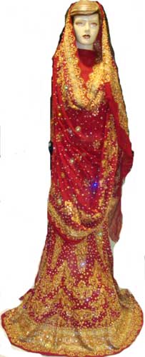 Fabric Bridal Lengha Bl-11, Size : Customized